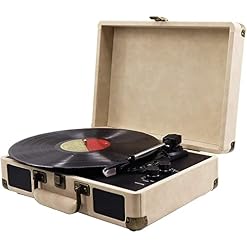 Platine Tourne-Disque à entraînement par Courroie à 3 Vitesses pour Tourne-Disque Vinyle Bluetooth avec Haut-parleurs… - Les Beatles, Paul McCartney, John Lennon, RIngo Starr, George Harrison