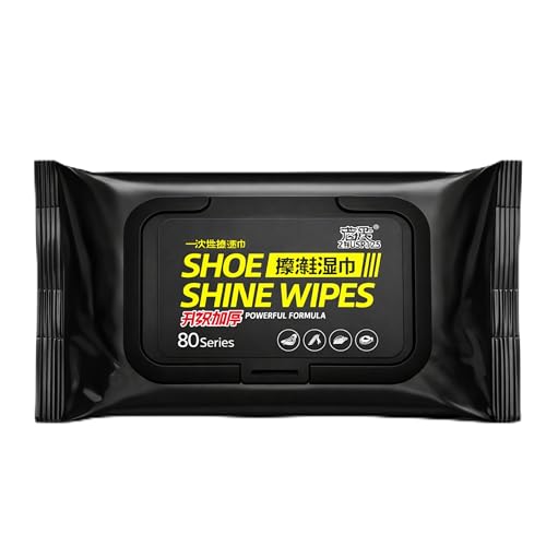 SWARON ENTERPRISE Shoe Shine Wipes | Instant Shoe Cleaning & Polishing Wipes | No Water Needed | Travel Friendly | Black Pack – 80 Wipes (Pack of 1)