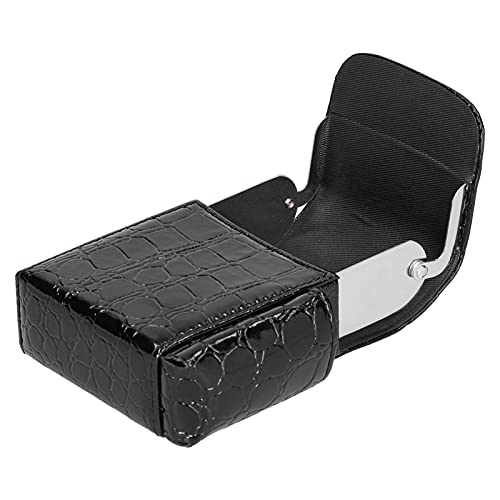 Caja de cigarrillos de cuero Personalidad Tarjeta de visita portátil Caja de acero inoxidable para llenar con cigarrillos, toallas de papel, efectivo Cover