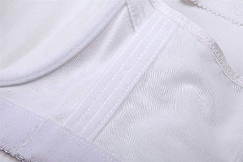 Women's Lace Underwire Comfort Everyday Bras Plus Size Push Up Bra Deep V Full Coverage T-Shirt Bra White 34C #TOP6