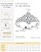 DAYBYDAY Cubic Zirconia Ring Sterling Silver Cubic Zirconia Marquise Engagement Ring Cz Rings for Women Butterfly Birthstone Rings Size 6