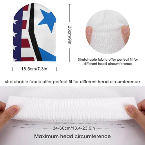 American and Panama FlagChildren's Warm Knitted Hat, Suitable for All Seasons and Daily Wear2
