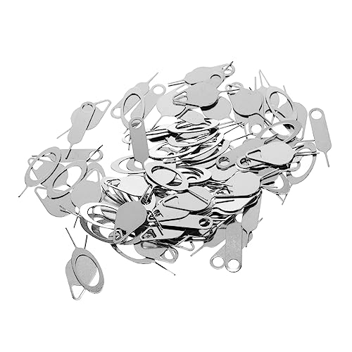 Veemoon 100pièces Lot de Outils Extracteurs Carte Sim Acier Inoxydable Compatibles Téléphones Mobiles Et Tablettes Léger Et Portable pour Retrait Facile