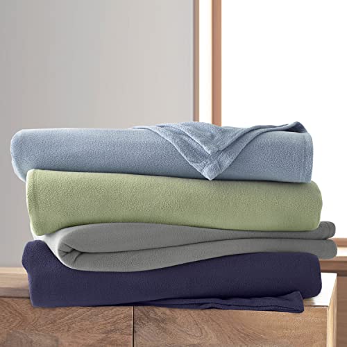 Martex Fleece Blanket Queen Size - Fleece Bed Blanket - All Season Warm Lightweight Super Soft Anti Static Throw Blanket - Blue Blanket - Hotel Quality- Blanket For Couch (90X90 Inches, Blue) #TOP7