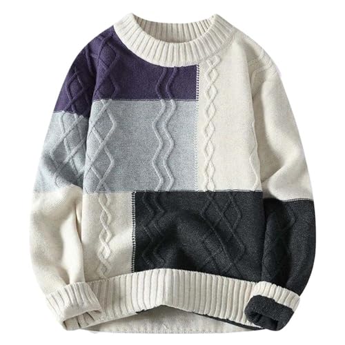 Pull thermique d'hiver pour homme chaud et doux en tricot