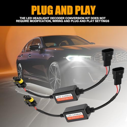 2 PCS Decodificador LED para Auto 9006/HB4/9012 Antiparpadeo miniatura 6