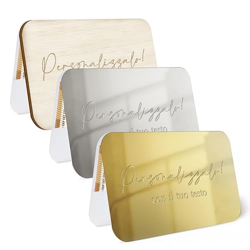 Biglietto Augurale Porta Soldi Matrimonio e qualsiasi festa 100% Personalizzato – Elegante Contenitore Regalo in Plexiglass Oro/Argento o Legno con Interno in Cartoncino Pregiato – (FPS01)