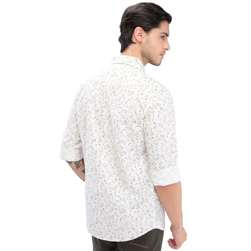 Image of Spykar Men's Slim Fit N /A Full Sleeve Printed Casual Shirts