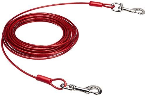 RvPaws Heavy Duty Vinyl Coated Tie-Out Cable/Leash for Dogs up to 60 LBS, 15 Feet Long - Color As Per Available (B09SZG31MC) Amazon Price History, Amazon Price Tracker