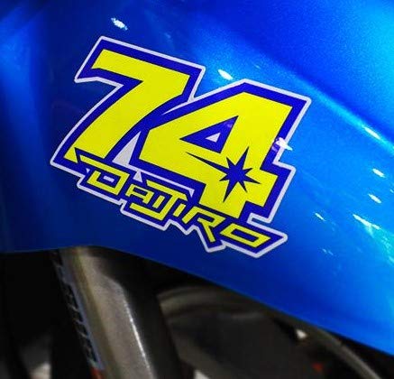 Amazon.co.jp: 74 Daijiro 加藤大治郎 ステッカー デカール (青