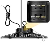 ORRGENA UFO LED High Bay Light, 150W/100W/80W Adjustable, 3000K/4000K/5000K Adjustable, UL & DLC Listed 21000LM 0-10V Dimmable IP65 Waterproof High Bay Lights AC100-277V for Warehouse Factory