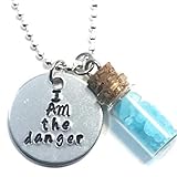 Breaking Bad I Am The Danger Hand Stamped Aluminum Necklace with Bottle Charm