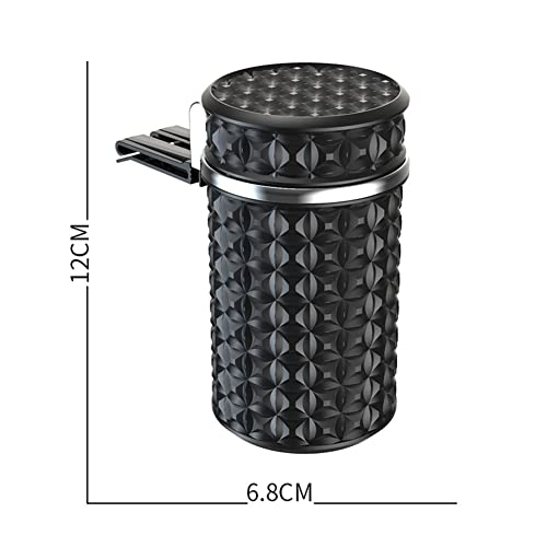 Car Ashtray Portable Trash Can Ashtray For Women Mini Car Holder Accessories Universal With Blue Led Light Indicator Windproof White With Lid Smell Proof Crystal Diamond Organizer,Rose Gold #TOP5