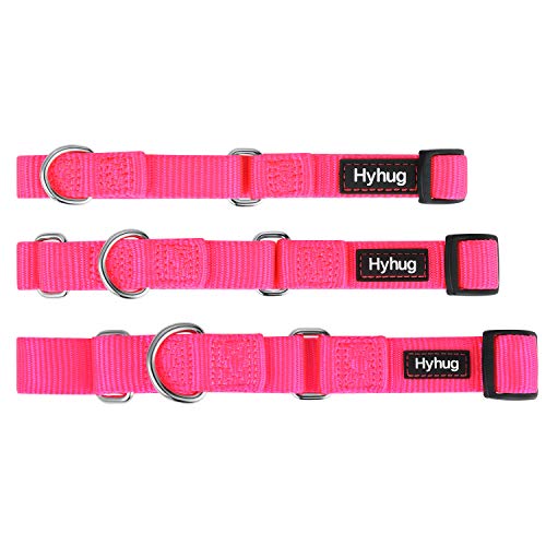 Upgraded Heavy Duty Escape-Proof Martingale Dog Collar For Large Breeds Dogs Comfy And Safe - Walking, Professional Training, Daily Use. (Large, Hot Pink) #TOP5