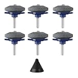 Morocket 6 Pack Lawnmower Blade Sharpener, Multi Tool Blade Sharpener with Blade Balancer, Universal Mower Blade Sharpener, Lawnmower Blade Sharpener File for Power Drill Hand Drill