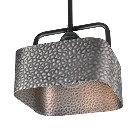 Westinghouse 6125600 Bexar Craftsman-Style One Light Indoor Mini Pendant, Matte Black And Dark Pewter Finish thumb #1