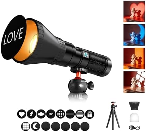 NiceVeedi 4-Color Handheld Photography Lighting Kit with 15 GOBO ...