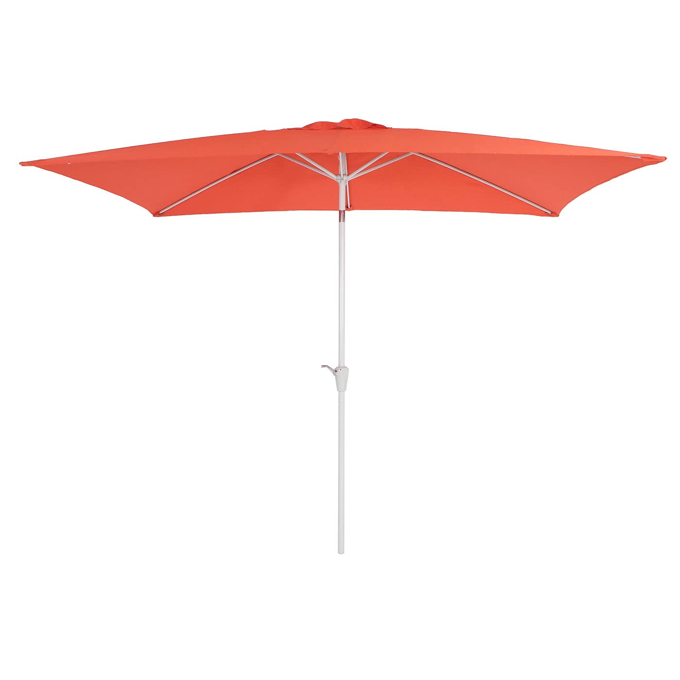 Mendler Sonnenschirm N23 2x3m Polyester/Alu - terracotta | Gartenschirm, rechteckig, neigbar, 4,5kg, UV-Schutz 50+