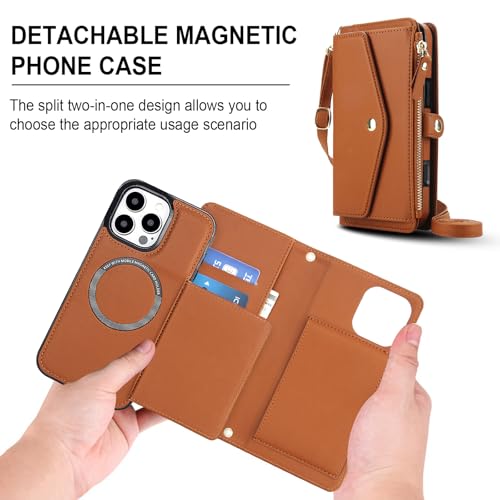 Coque détachable iPhone 15 Pro MagSafe étui portefeuille RFID et support - 2