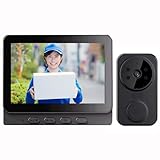 [東京Deco] ドアホン インターホン ワイヤレス 子機電池式 配線工事不要 親機と子機セット ドアベル 双方通話可能 4.3インチ 事不要 盗難防止 遠隔確認 広角 防水 モニター親機+カメラ付き玄関子機 IPX４相当(防沫形) 人物検知 メーカー保証1年 インターネット o000