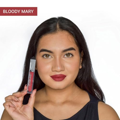 Image of Love Earth Liquid Mousse Lipstick - Bloody Mary Matte Finish | Lightweight, Non-Sticky, Non-Drying,Transferproof, Waterproof | Lasts Up to 12 hours with Vitamin E and Jojoba Oil - 6ml