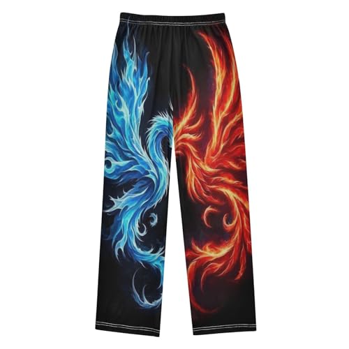 Pajama Pants Fire Dragon Phoenix Long Sleep Pants Lounge Bottoms2