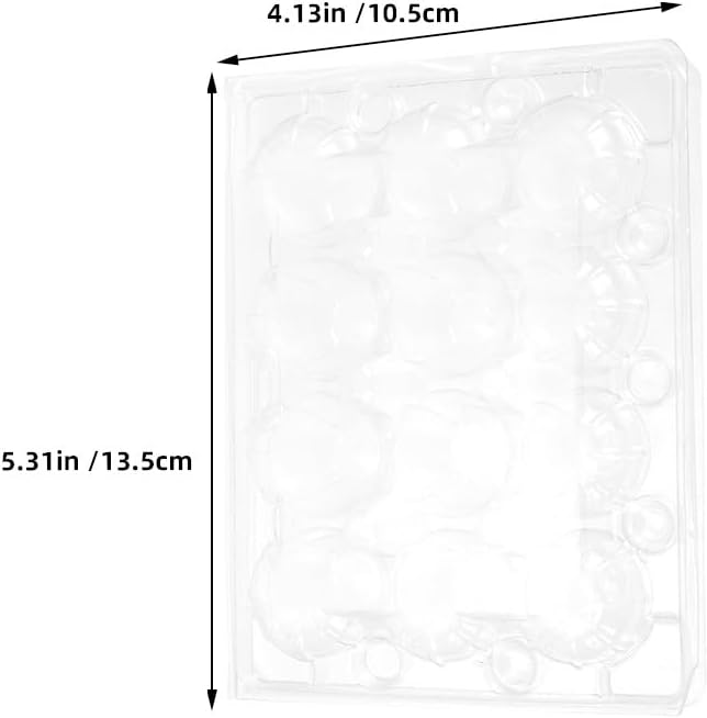 BESTonZON 60pcs Egg Cartons: 12 Grids Clear Plastic Quail Egg Cartons - Stackable And Portable Holder For Kitchen Refrigerator And Market Display