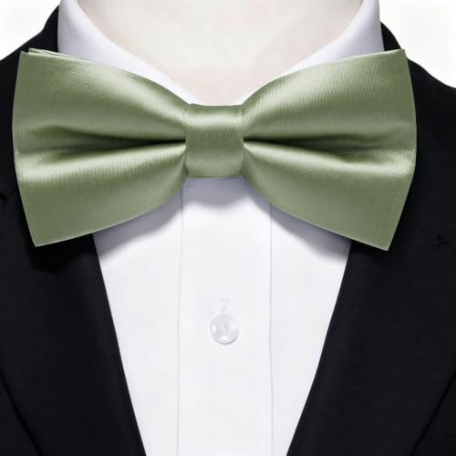 Image of YourTies Bow Ties for Men Pre-Tied Adjustable Bow Tie Coloful Satin Bowtie | Satin Clip-on Bowties,Solid Color Striped Paisley,Woven Jacquard,Formal Casual Wedding Business Party Prom,Tuxedo,Gift Box