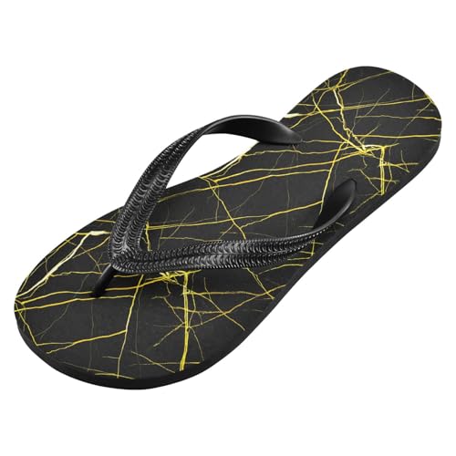 Marble Texture Black Flip Flops for Beach Thong Sandals Anti-slip Lightweight Beach Shoes for Indoor Outdoor House2