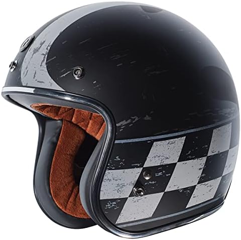 TORC Unisex-Adult Open-Face-Helmet-Style T50 Route 66 3/4 Motorcycle Helmet with