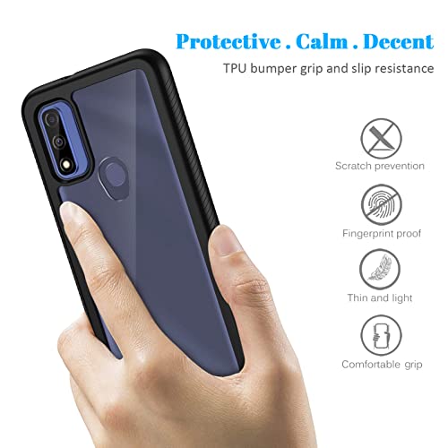 Seacosmo Designed For Moto G Pure Case, Full Body Shockproof Cover [With Built-In Screen Protector] Slim Lightweight Heavy Duty Fit Protective Phone Case For Motorola Moto G Pure 6.5 Inch, Black&Clear #TOP6