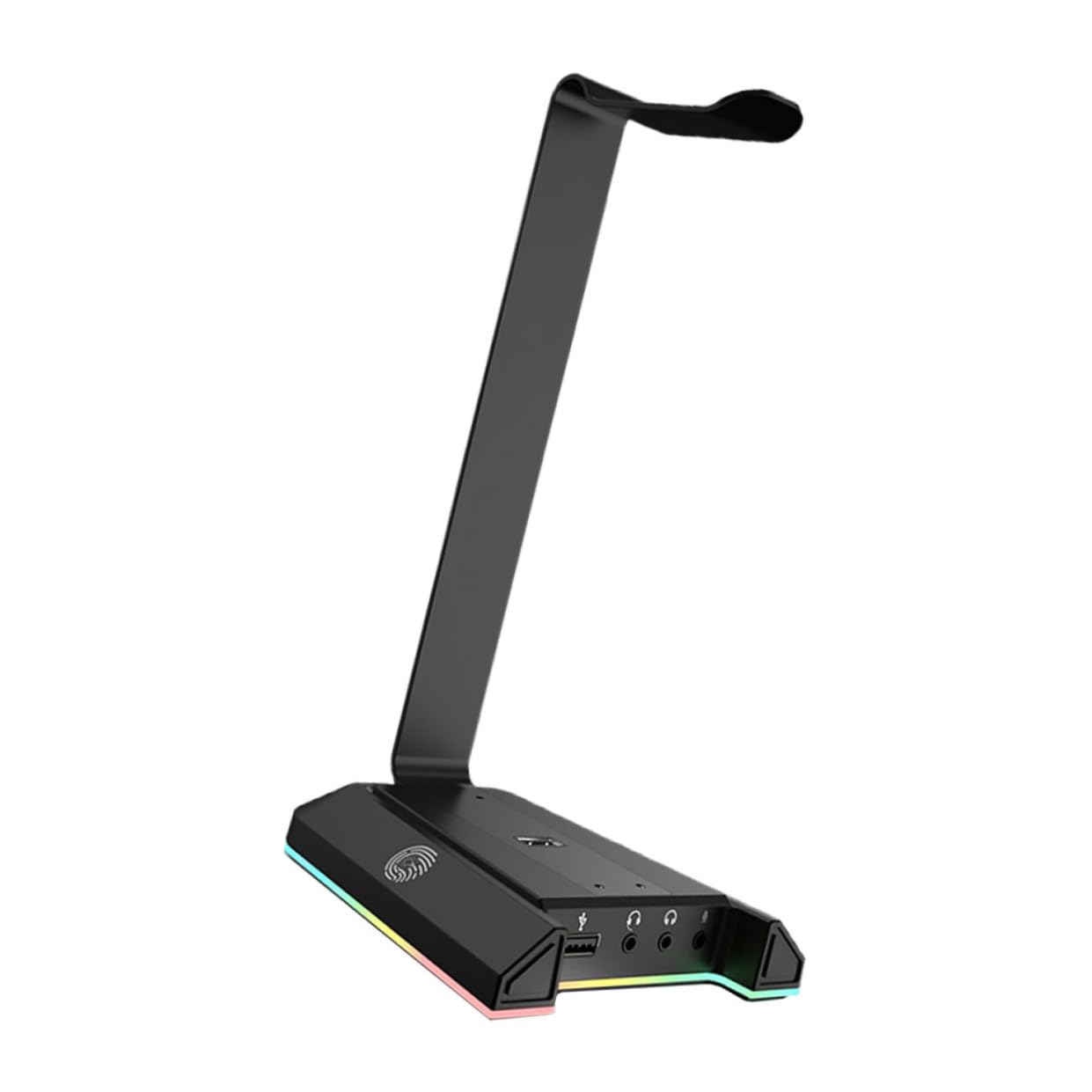 POPETPOP Supporto Cuffie da Tavolo Gaming in Abs Nero Porta USB | Trasmissione Efficiente e Intelligente, per Cuffie e U Disk, Rack Verticale Compatto