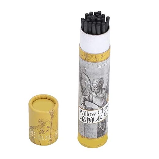 Lápiz de Carbón, 25 Piezas Lápiz de Carbón Negro Dibujo Barra de Carbón Artista Herramientas de Dibujo de Arte Lápiz de Boceto para Dibujar, Dibujar Y Bellas Artes(Barra de carbón Marley 7330)