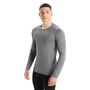Icebreaker 200 Oasis Camiseta Térmica de Manga Larga para Clima Frío Capa Base Hombre (Pack de 1)
