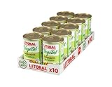 LITORAL Vegetal Garbanzos con Espinacas - Plato Preparado Sin Gluten - Pack de 10x425g - Total:...