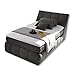 Produktbild TOLEDO 2 Boxspringbett 120x200 mit Bettkasten, Anthrazit - Bequemes Bett mit 7-Zonen-Federkern Matratze H2-H3 & Komfortschaum Topper - 121 x 110 x 235 cm (B/H/T)
