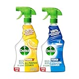 Dettol All Purpose Cleaner Spray Bottle, Lemon Scent & Dettol Original Bathroom Cleaner Spray Bottle, 500 ml x 2