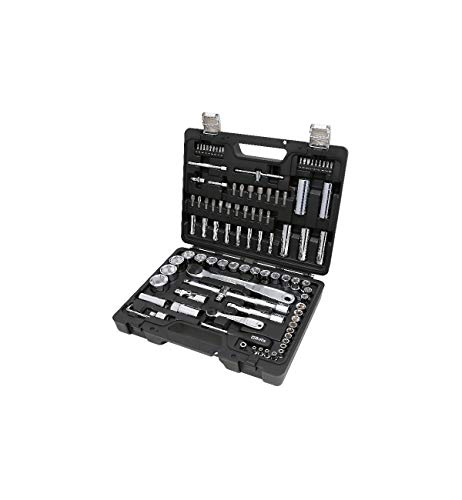 Beta 903E/C98 ​- Valigia porta attrezzi professionale, Assortimento di 45 Chiavi a Bussola Esagonali, 35 Inserti per Avvitatori, 4 Chiavi Maschio Esagonale Piegata e 14 Accessori. Colore Nero