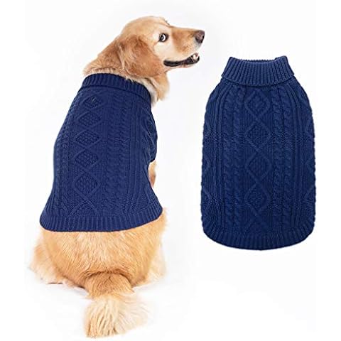 BINGPET Turtleneck Dog Jumper - Warm Winter Coat Cover