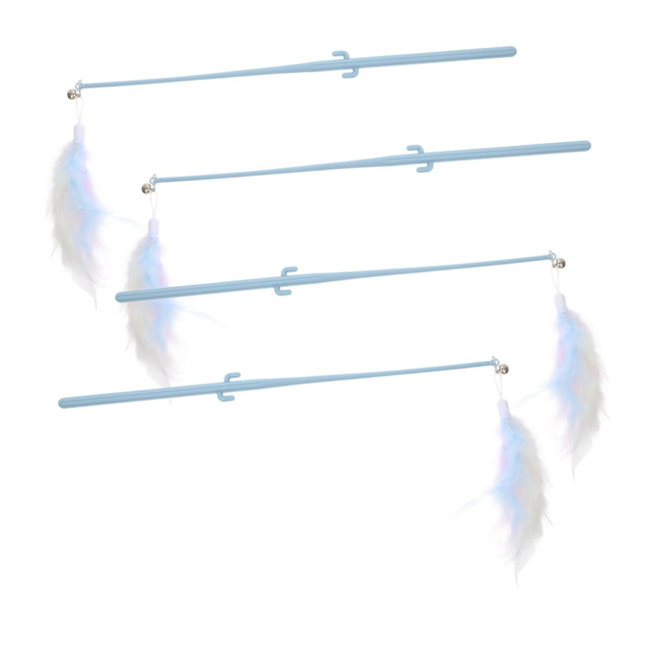 Sosoport 16pièces Jouets Interactifs pour Chats à Plumes avec Poignée Cactus Jouets De Teasing Autonome pour Chats Intérieur