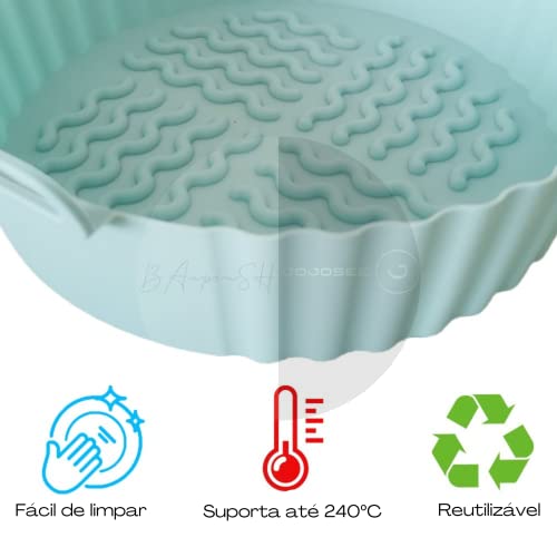 Forma de Silicone para Air Fryer Reutilizável Antiaderente Compativel com todas os Modelos Não Queim