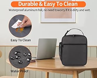 Lunch Box for Men - Reusable Lunch Bag Men Adult Women- Insulated Small LunchBox (Depth Gray)