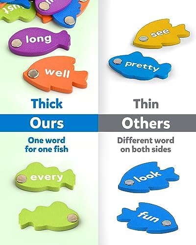 Coogam Wooden Magnetic Fishing Sight Words Game Learning Dolch Word Flashcards Montessori Educational Toy for Preschool 3 4 5 Year Old Kids 8 41INDRL6gKL. AC