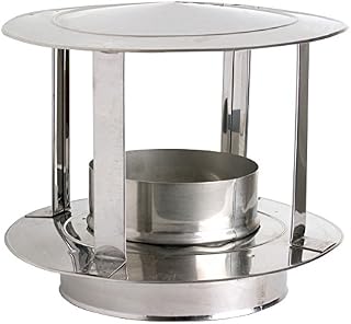 SHIELDMASTER 5" (125mm) Raincap Twin Wall Insulated Flue Pipe Inc Locking Ban.