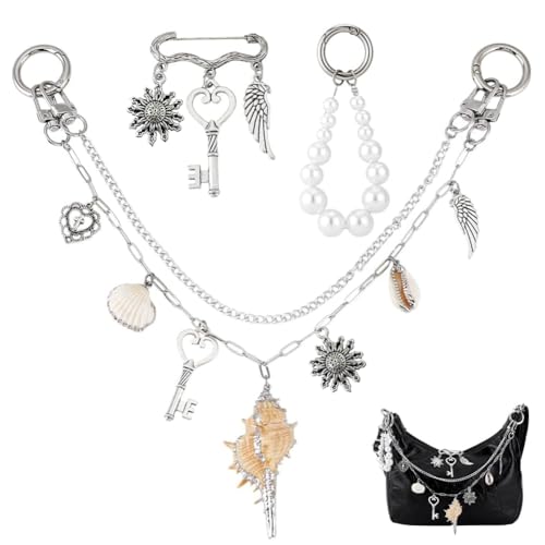 Breloques de sac perles et coquillage pour look bohème chic