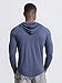 BEILU Men's Fashion Athletic Hoodies Workout Sweatshirt Long Sleeve Lightweight Casual Pullover Drawstring Hoodie Deep Blue-M