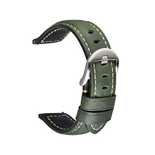 Bracelet montre cuir 24mm dégagement rapide pour changer sans outil