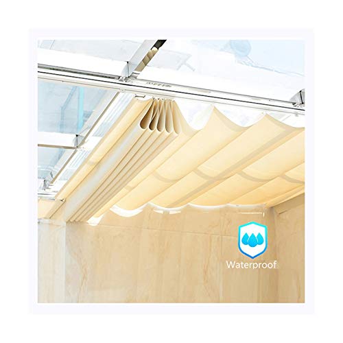 AOTNZ wasserdichte Sonnensegel, Draussen Einziehbar Welle Sonnenschutz Überdachung Ersatzabdeckung Zum Pergola-Rahmen Terrasse Deck Wintergarten Rollos Polyester, Anpassbar