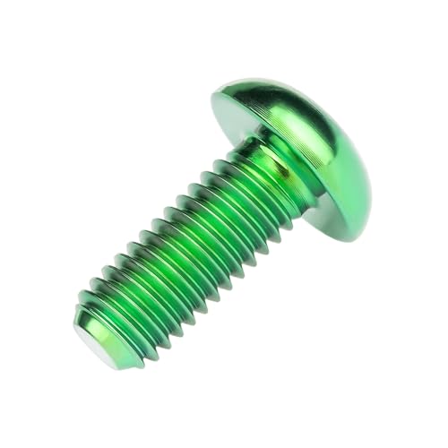 Image of Titanium Bolt M4x6 8 10 12 15 20mm Hex Head Screws for Bicycle Pack of 4 (Green, M4x10mm)