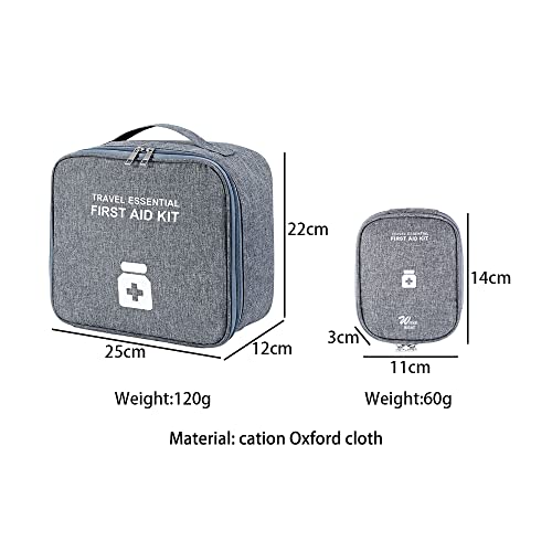 Gsrhzd Erste Hilfe Tasche, 2 Stück Erste Hilfe Set, Tragbare Verbandkasten, Erste Hilfe Set Unterwegs, Wasserdichte Erste Hilfe Kasten Zuhause, Für Zuhause, Auto, Büro, Camping, Arbeitsplatz - Image 3